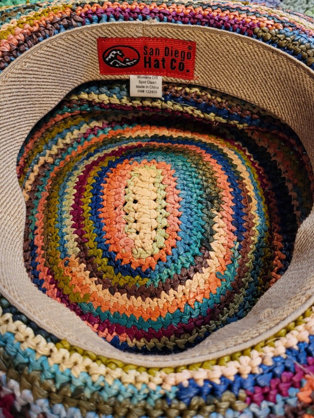 San Diego Hat Company 100% Raffia Colorful / Sun / Beach Vacation Summer Hat - Picture 8 of 12